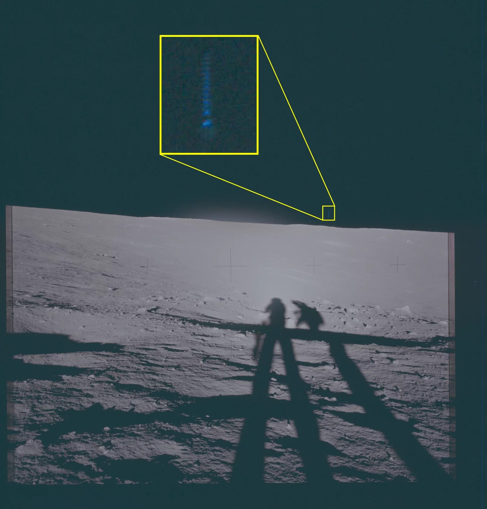 Historical film analysis — photograph of an unidentified aerial anomaly from the 1950s era, consistent with material analyzed in DOW-UAP-D098
